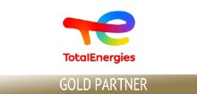 total energies logo with gold partner label